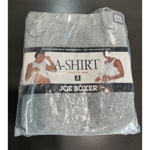 Vtg Joe Boxer A-Shirt Athletic Tank Gray 2 Pack Size 2XL 50-52